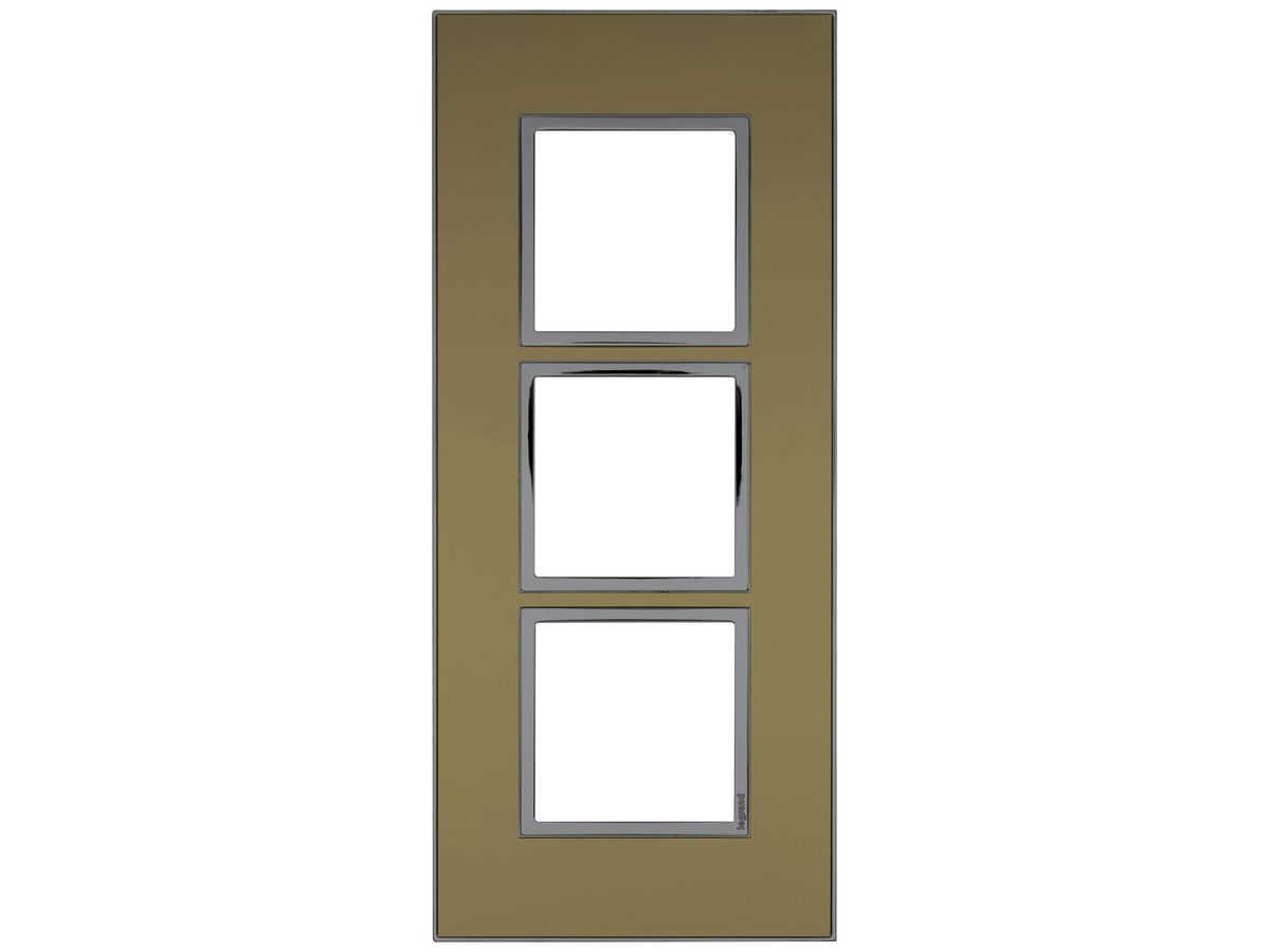 UP-Kopfzeile Legrand Arteor 3×1 vertikal 92×213mm Gold reflective