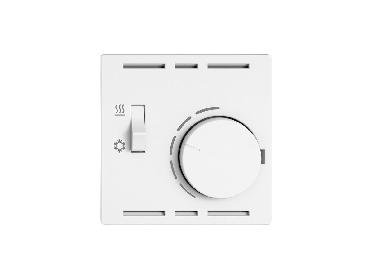 Montageset EDIZIO.liv SNAPFIX® f.Thermostat mit Schalter Heizen/Kühlen ws