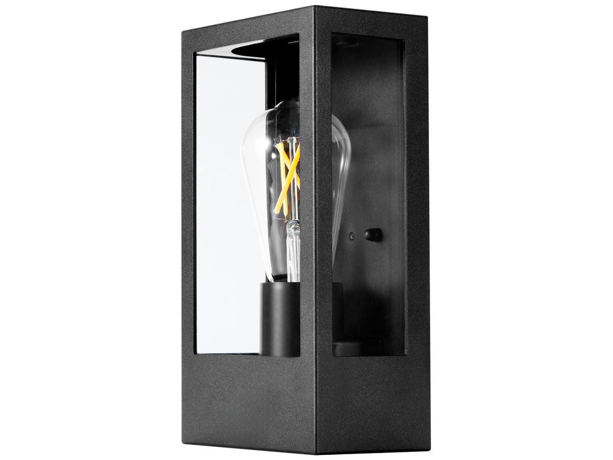 Wandleuchte Sylvania SylWall Lumina E27 1×15W IP54 250×130×115mm schwarz