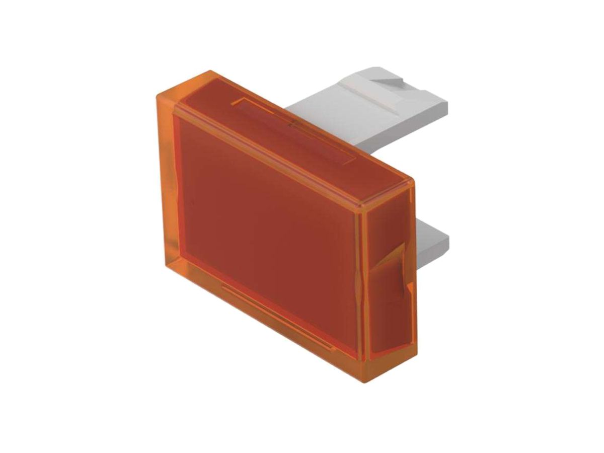 Druckhaube EAO01 orange flach 12.8×18.8mm Kunststoff transparent