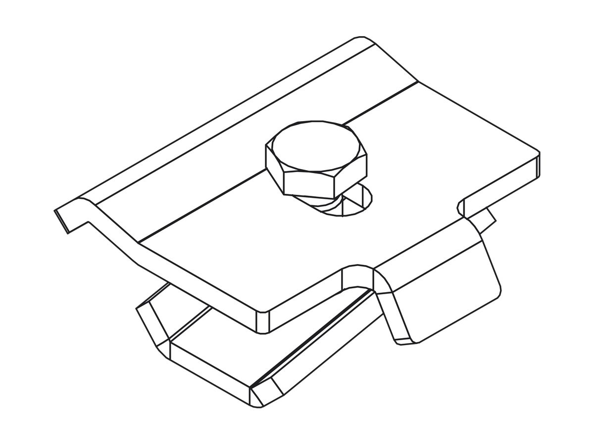 Klemmstück 45×43 mm für MB, KP, WSMB an Multifix gvz