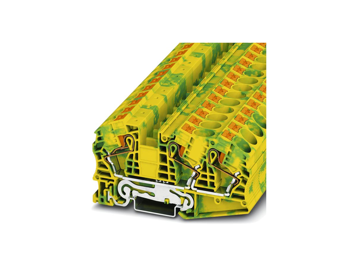 Schutzleiterklemme 0.5…25mm² 3×Push-In grün/gelb