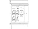 UP-Zählerkasten HAG Al 3 Zähler, 1 NKE, 1 Hausanschlusskasten, 1 TT
