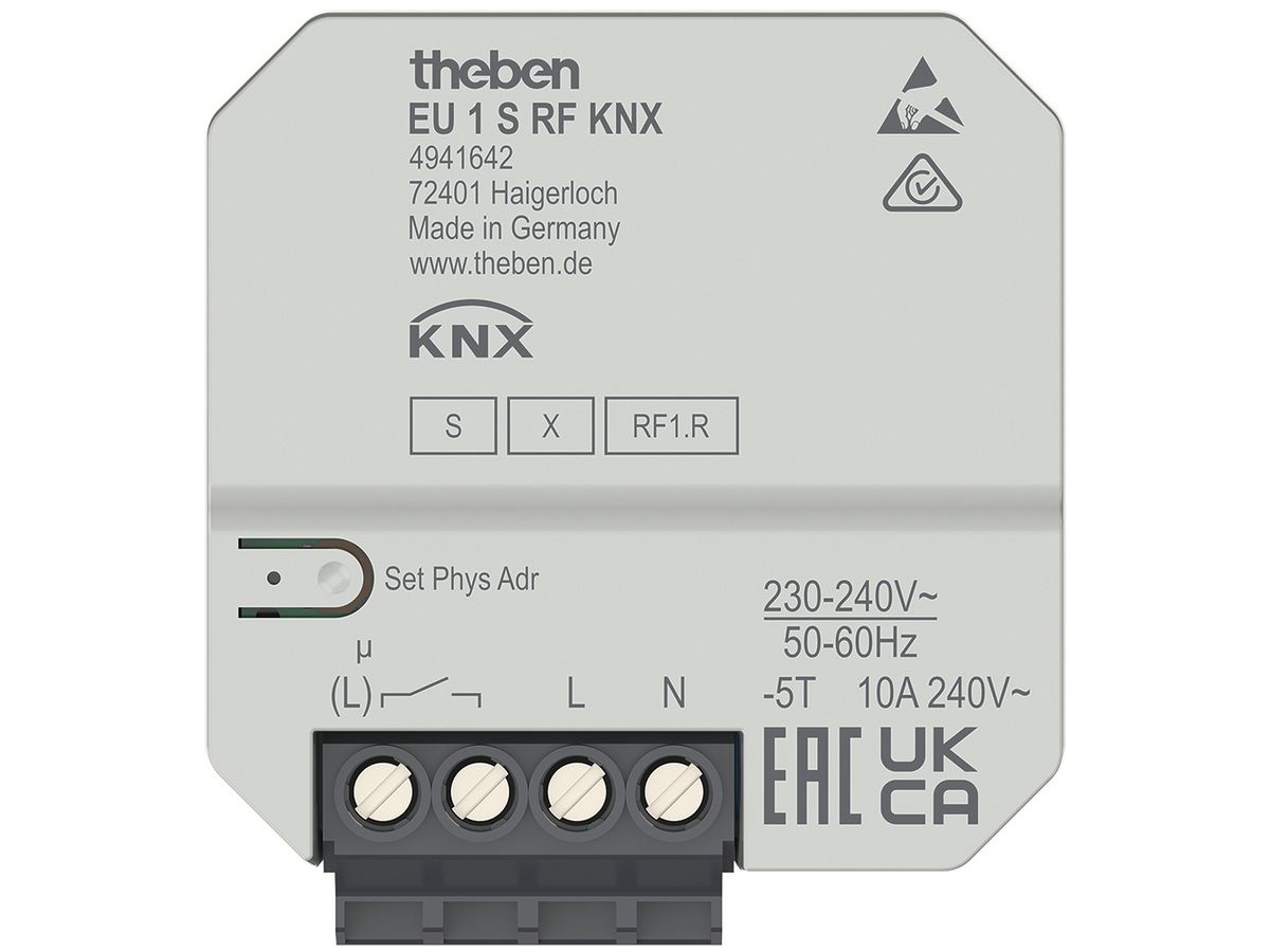 UP-Funk-Heizungsaktor KNX Theben EU S RF 1-Kanal