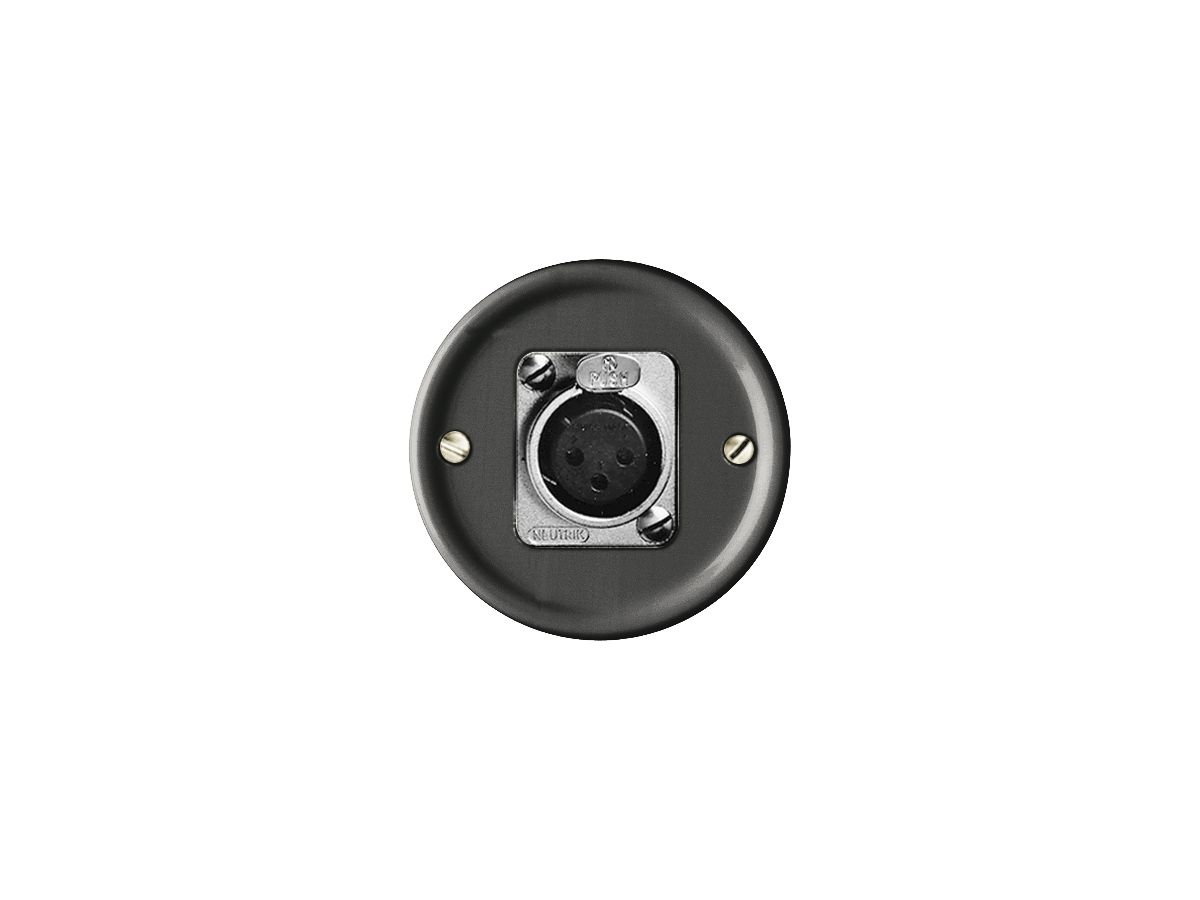 UP-Anschlussdose FH XLR 3L P mit Steckdoseneinsatz schwarz