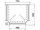 T-Stück BET RT 60×500mm Stahl bandverzinkt