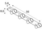 Decken-/Wandleuchte SLV PURI QUAD CW GU10 4×50W 560×56×86mm weiss