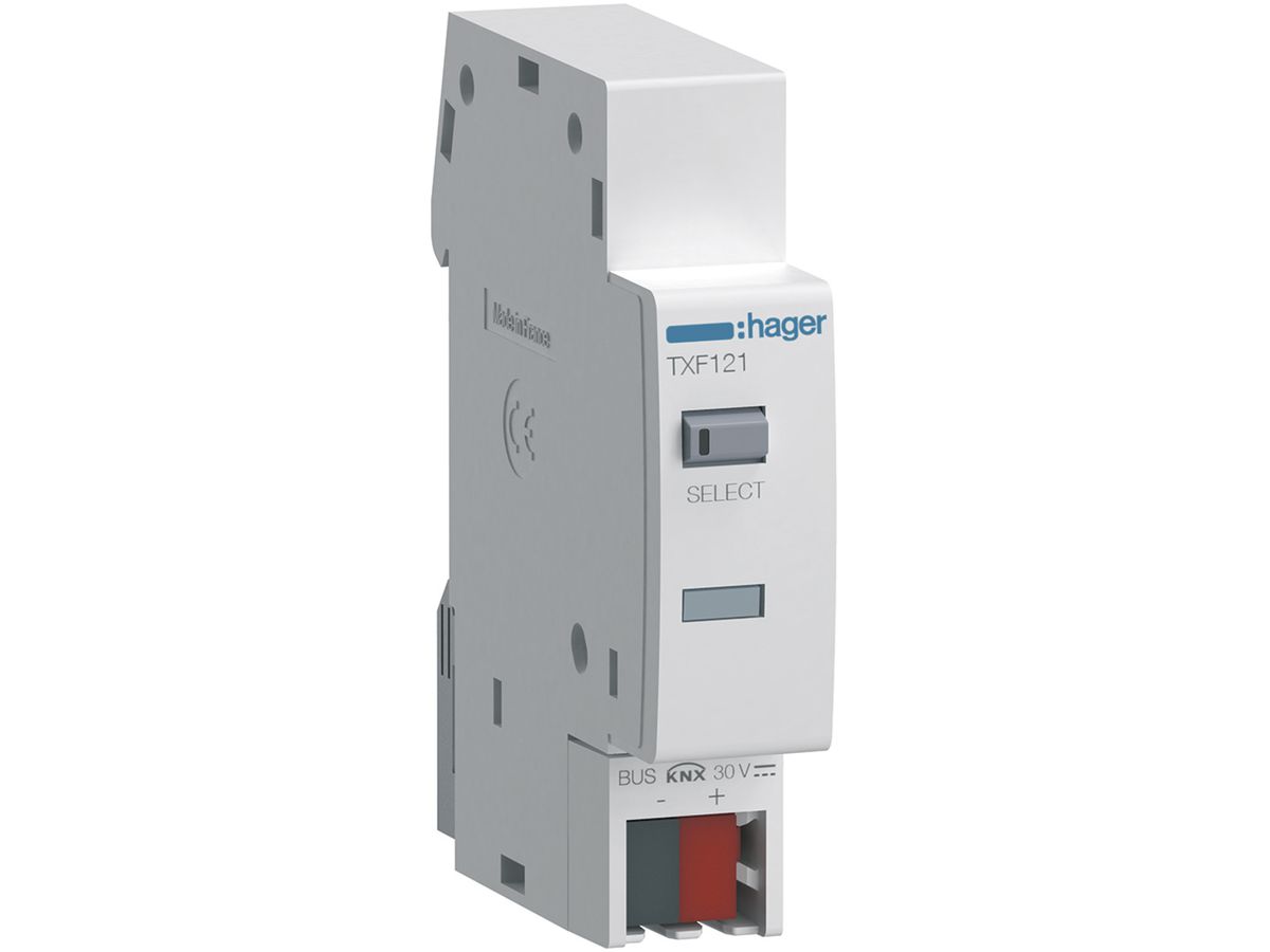 REG-KNX-Zählerschnittstelle Hager TXF121 für Energiezähler mit IR-Modul