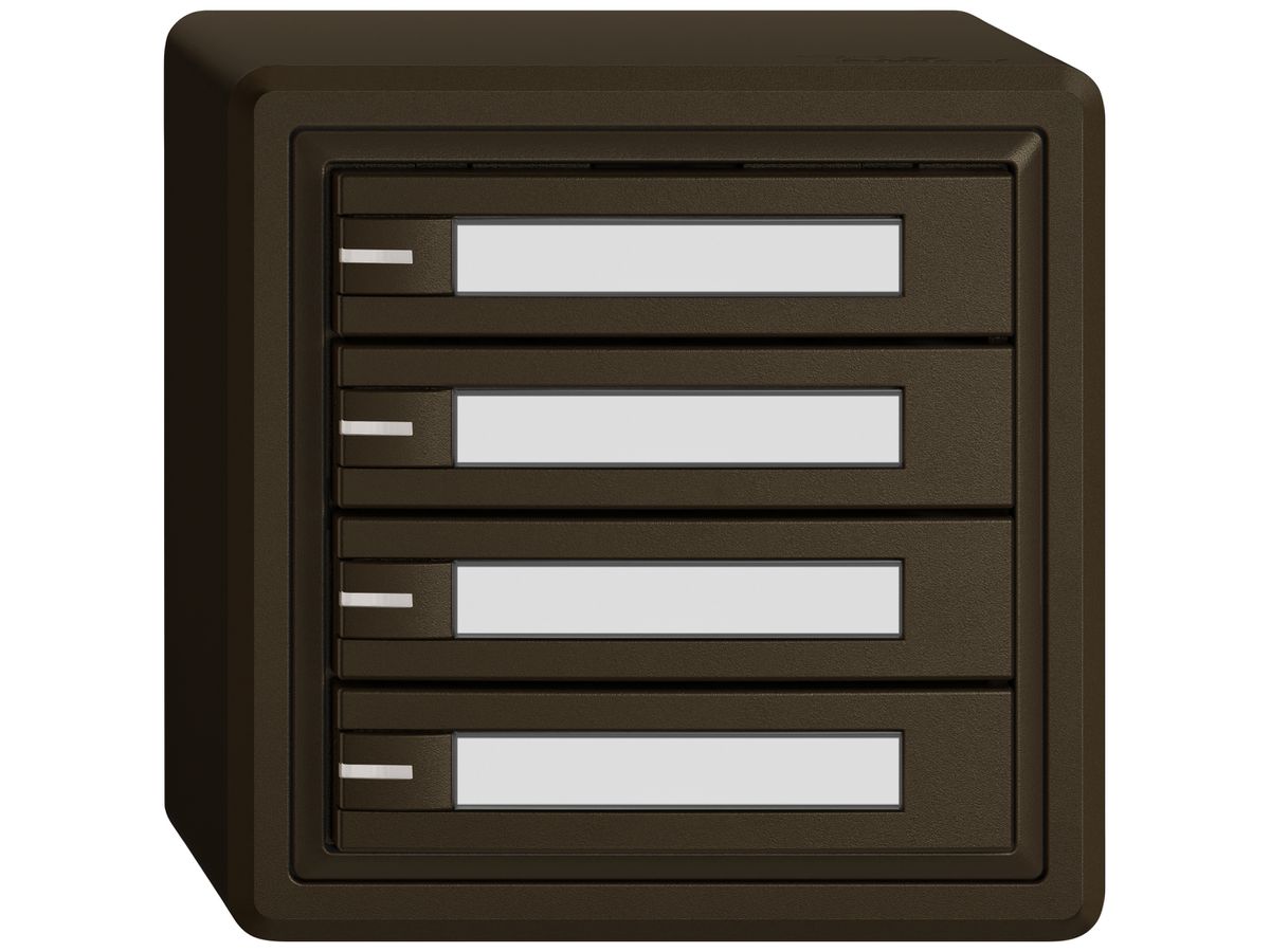AP-KNX-Taster RGB EDIZIO.liv SNAPFIX® Temperaturfüh.RGB-LED Pap.4×T 1-Tbed.br