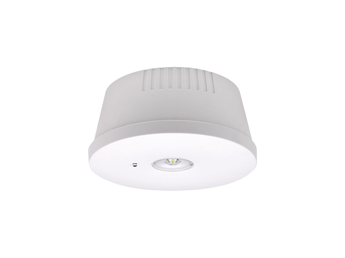 Notleuchte ESYLUX ELH-2 1.5W 120lm 6000K 3h Ø123×57.5mm weiss