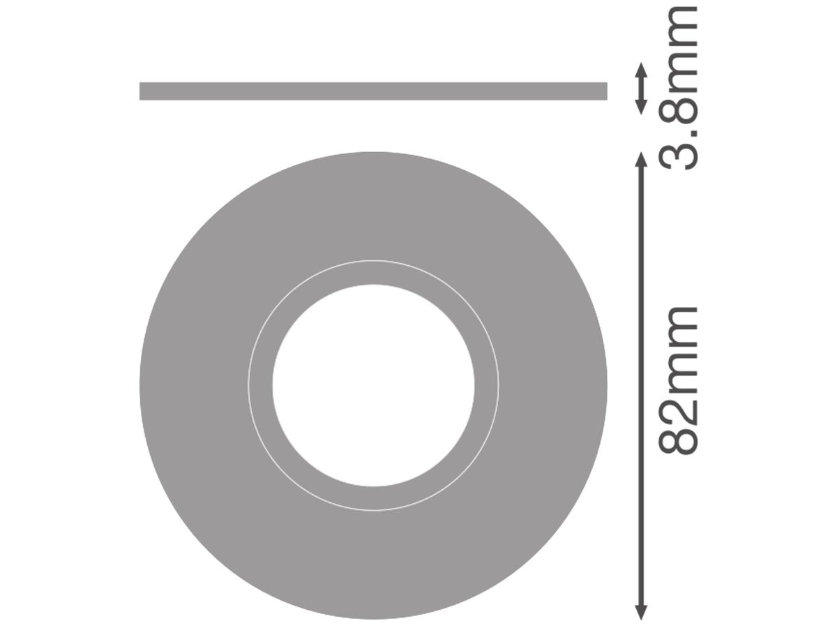 Zierring LEDVANCE SP CBO FIX Ø82mm Aluminium schwarz