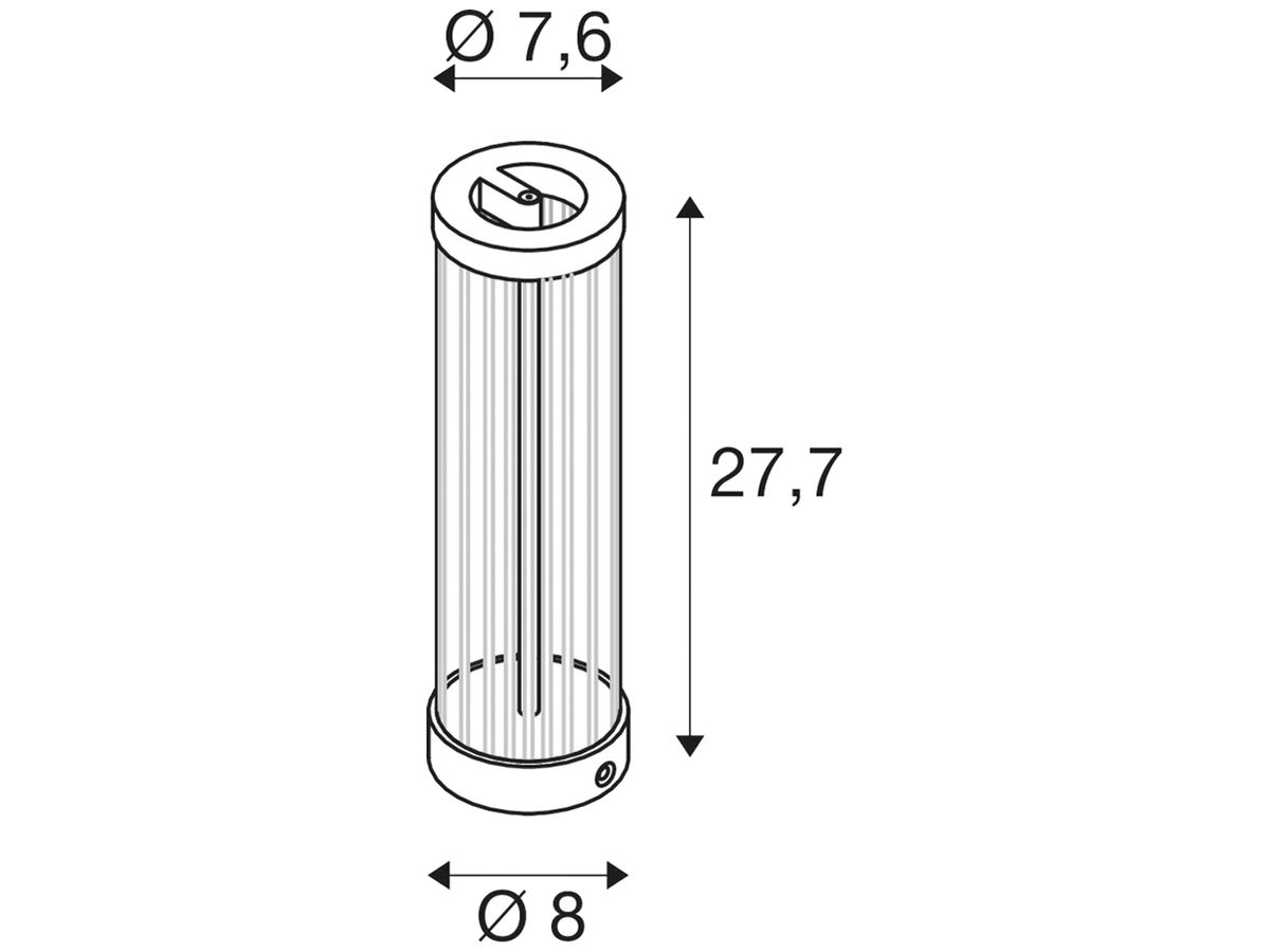 LED-Tischleuchte SLV QUIMERA 4.3W 110lm 927/930 Schalter Ø80×277mm Kupfer