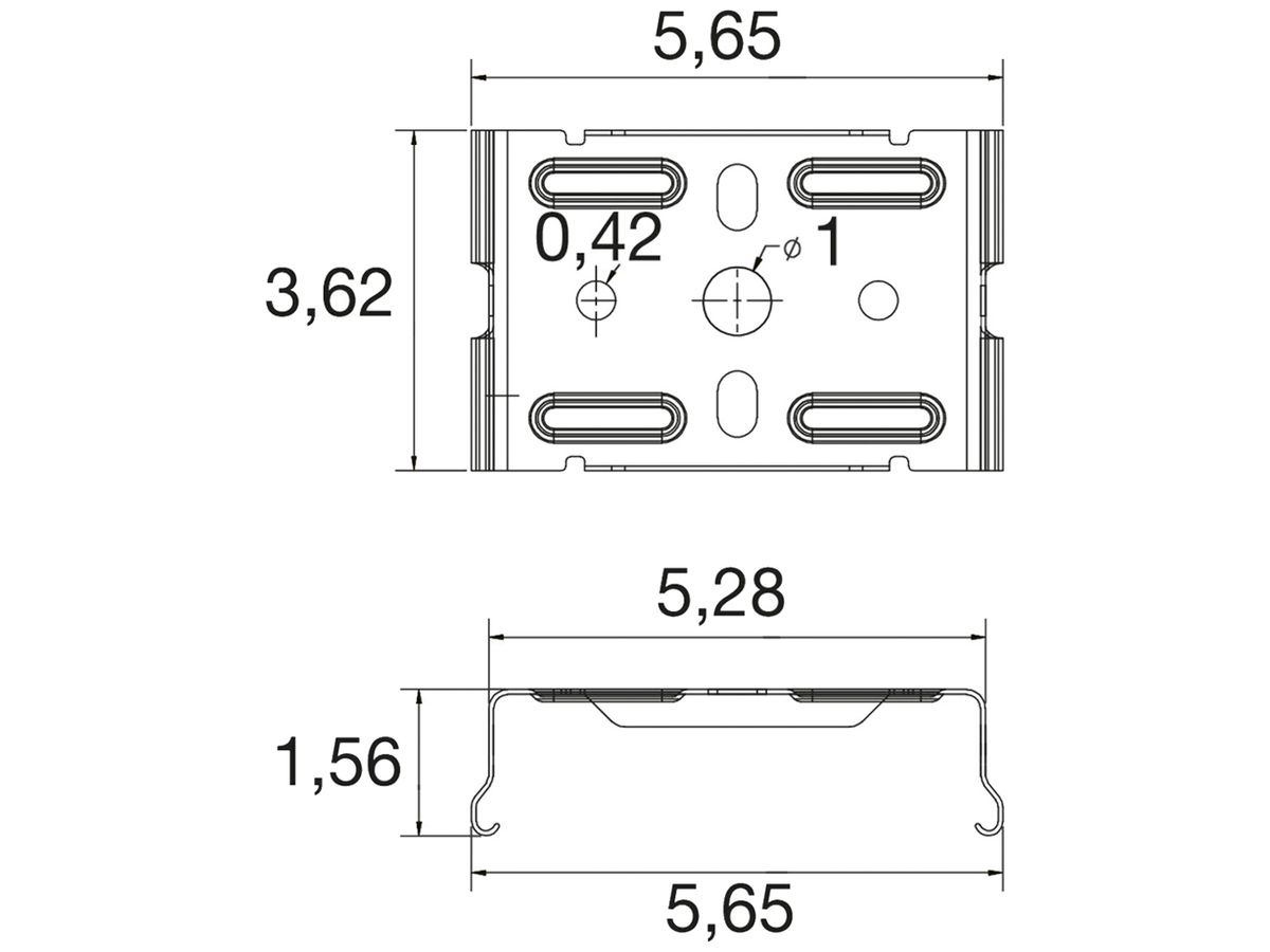 Halterung SLV EASYLIGHT SCF 56.2×36.2×15.6mm Edelstahl schwarz M10