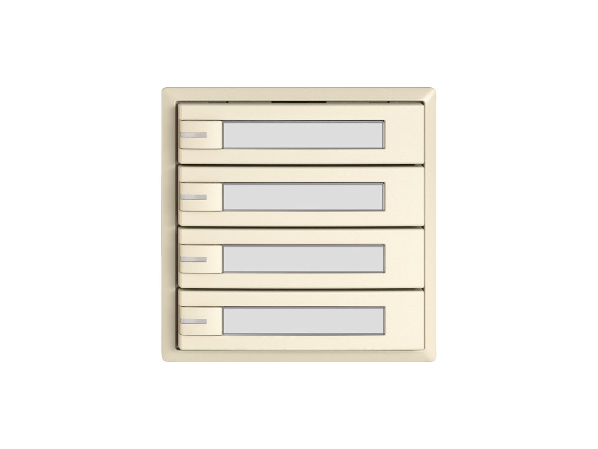 KNX-Taster RGB EDIZIO.liv SNAPFIX® Temperaturfüh.RGB-LED Pap.4×T 1-Tbed.cr