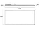 LED-Panelleuchte Sylvania Quantum 33W 5800lm 840 IP54 DALI-2 1195×595mm weiss