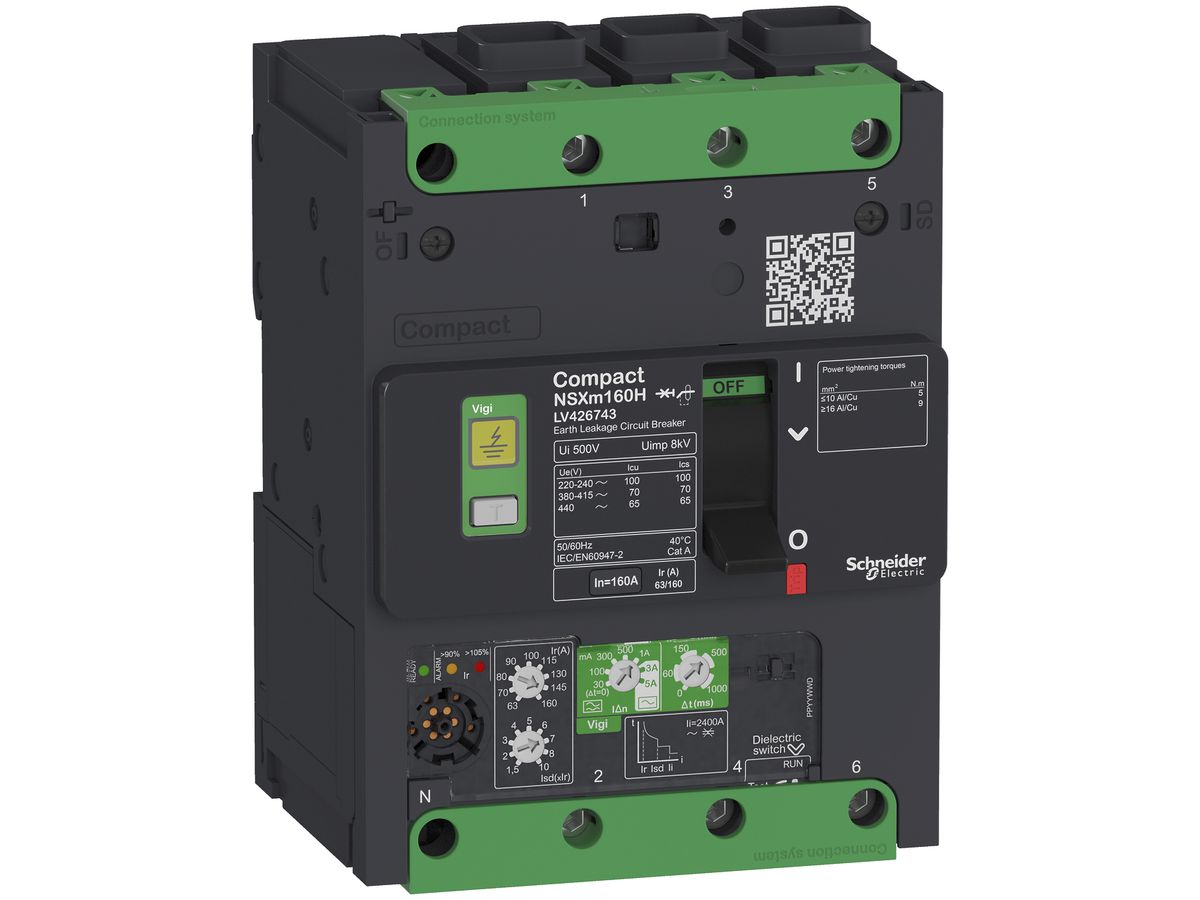 Leistungsschalter Schneider Electric NSXm25H Vigi 25A 3P 70kA EVERLINK