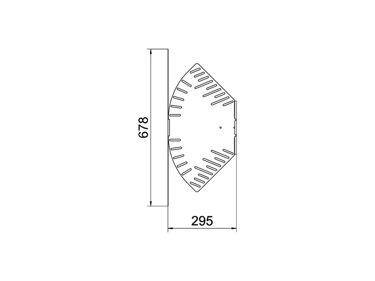 Bogen BET RB W verstellbar 60×300mm Edelstahl A2 blank