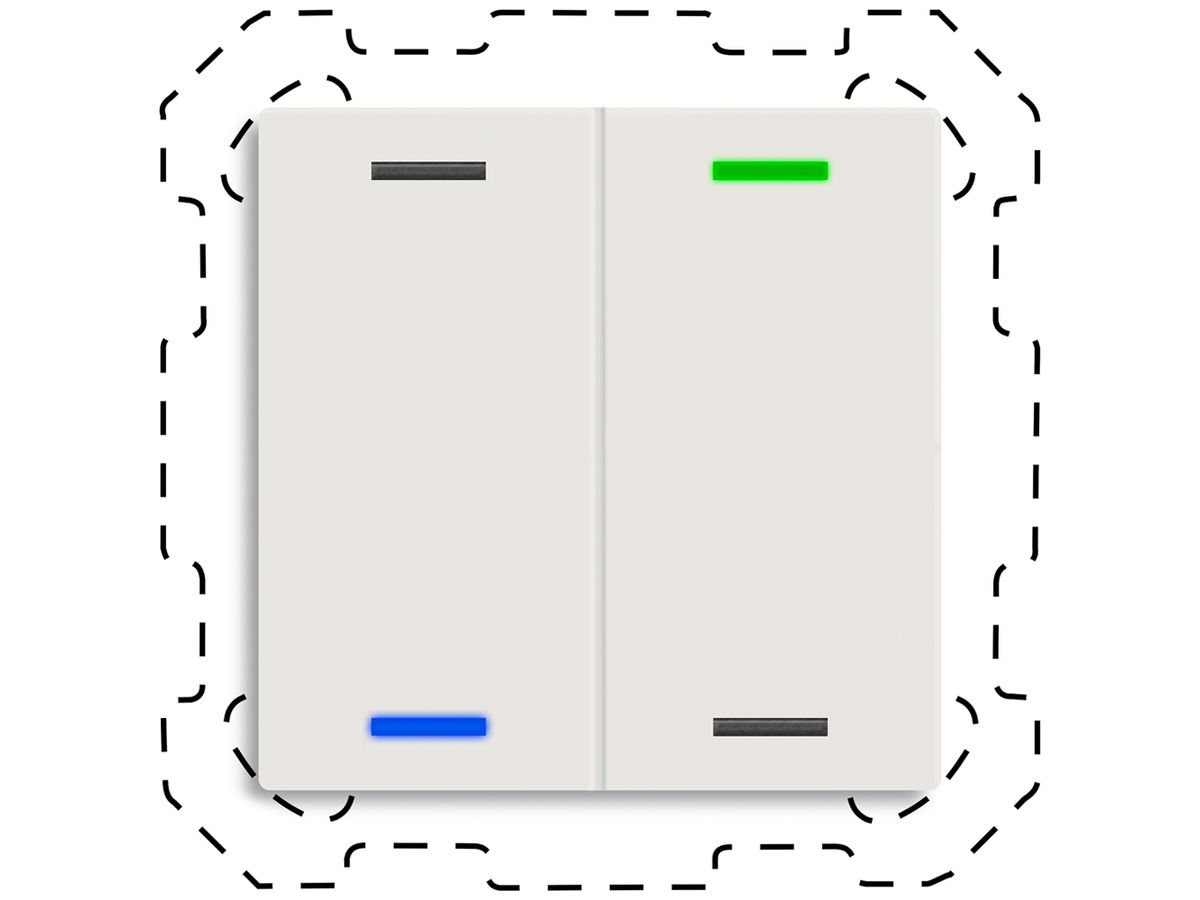 EB-Taster KNX RGBW MDT BE-TAL60T211.01 2T/4B Temp.weiss matt "neutral"
