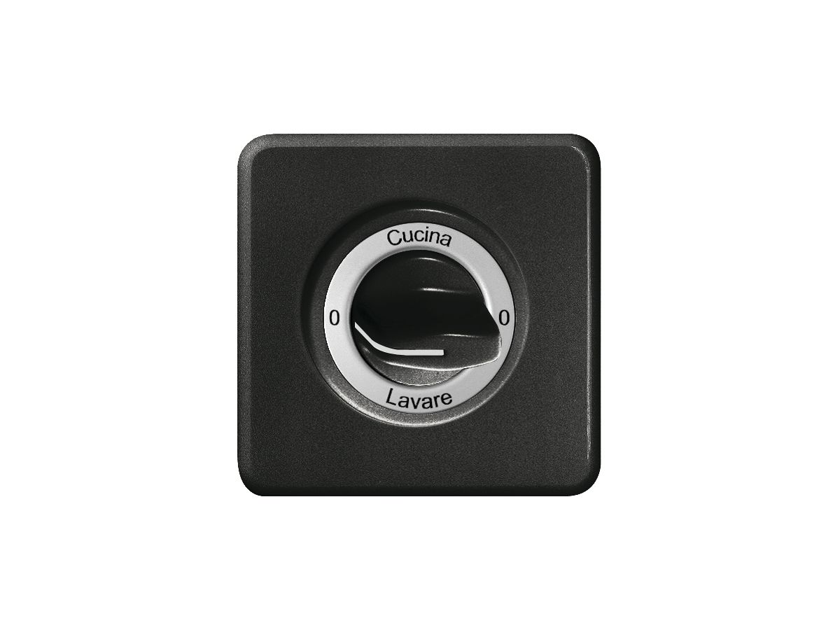 UP-Frontset 0-Cuccina-0-Lavare für Drehschalter schwarz FH