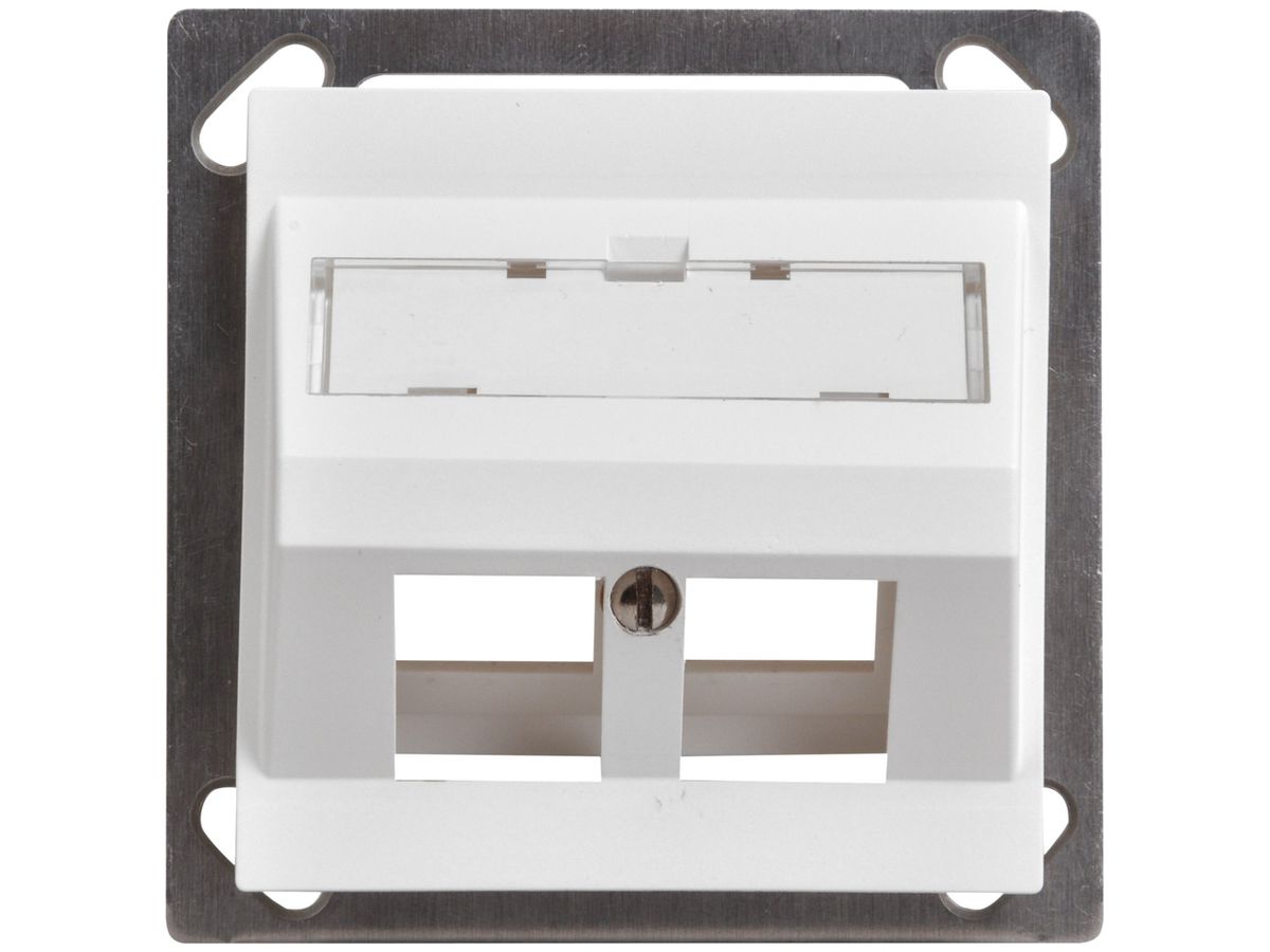 EB-Montageset Keystone Dätwyler weiss 2×, Edue, schräg, 70×70mm