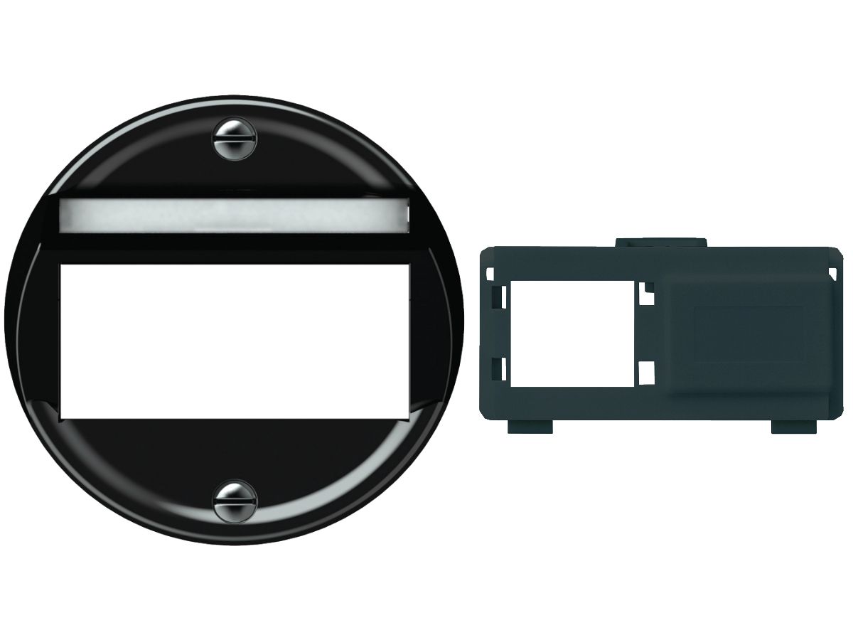 Frontset origin sz 2xRJ45 für R&M - mit Trägerplatte und 1x Blindmodul