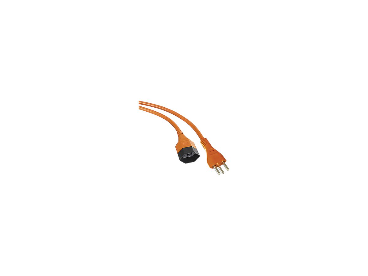 Verlängerung 3×2.5mm² 5m PUR T23/T23 angespritzt orange