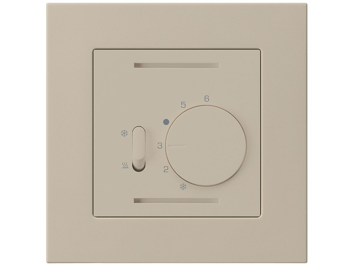 UP-Thermostat Hager kallysto.pro, mit Schalter Heizen/Kühlen, beige