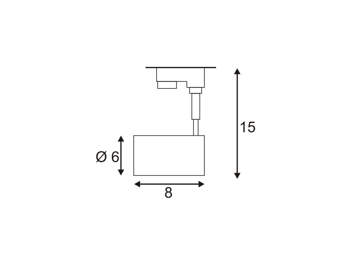 Strahler SLV BIMA, 2×GU10 50W mit 3-Phasen-Adapter IP20 mattweiss