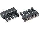 Buchse WAGO 5L 2×0.5…4mm² dunkelgrau Kodierung L ohne Zugentlastungsgehäuse