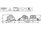 LED-Downlight Philips GreenSpace GD352B 46W 5400lm 930 36° DALI 324×174mm sz