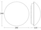 Decken-/Wandleuchte Steinel RS 10 L HF E27 75W Ø280mm IP44