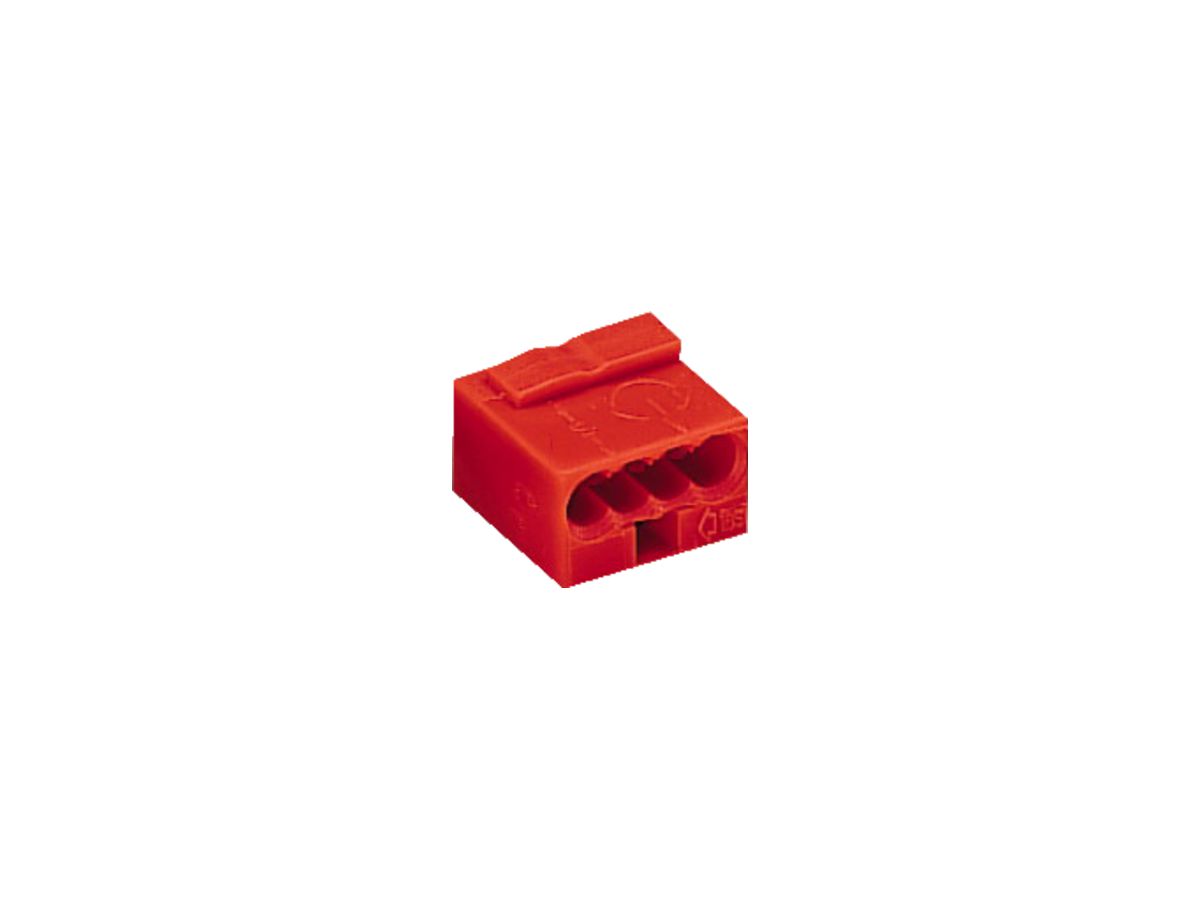 Verbindungsklemme WAGO MICRO für Draht 4×0.6…0.8mm rot