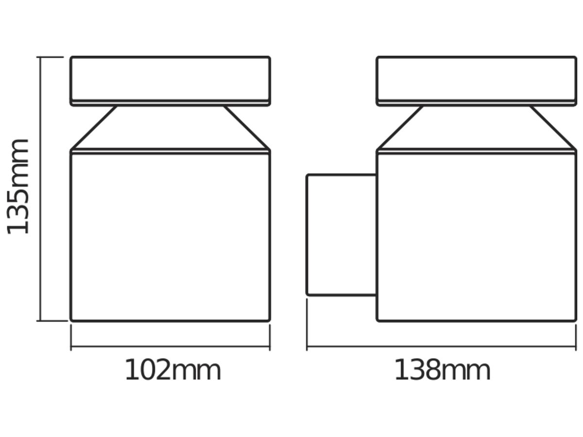 LED-Wandleuchte LDV ENDURA STYLE CYLINDER WALL 6W 360lm 3000K Edelstahl