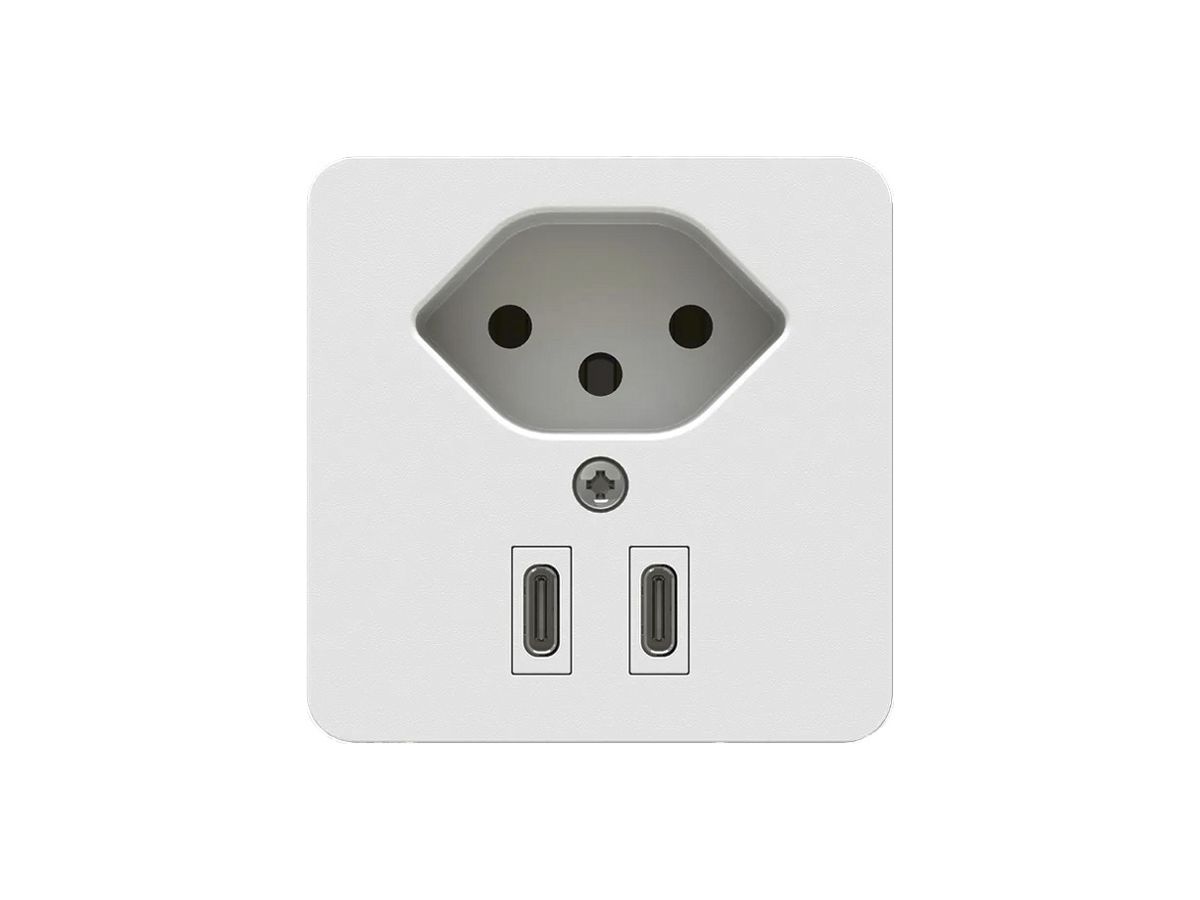 Kombination MAX HAURI priamos 2×USB-C 3000mA 5…12V weiss