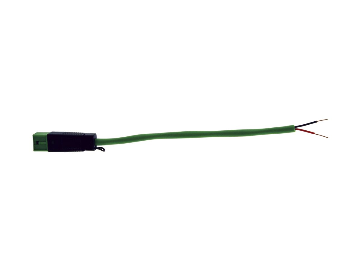 KNX-Anschlussleitung Woertz grün 3m 2×0.5mm 1×Stecker BST14i2KFS Dca