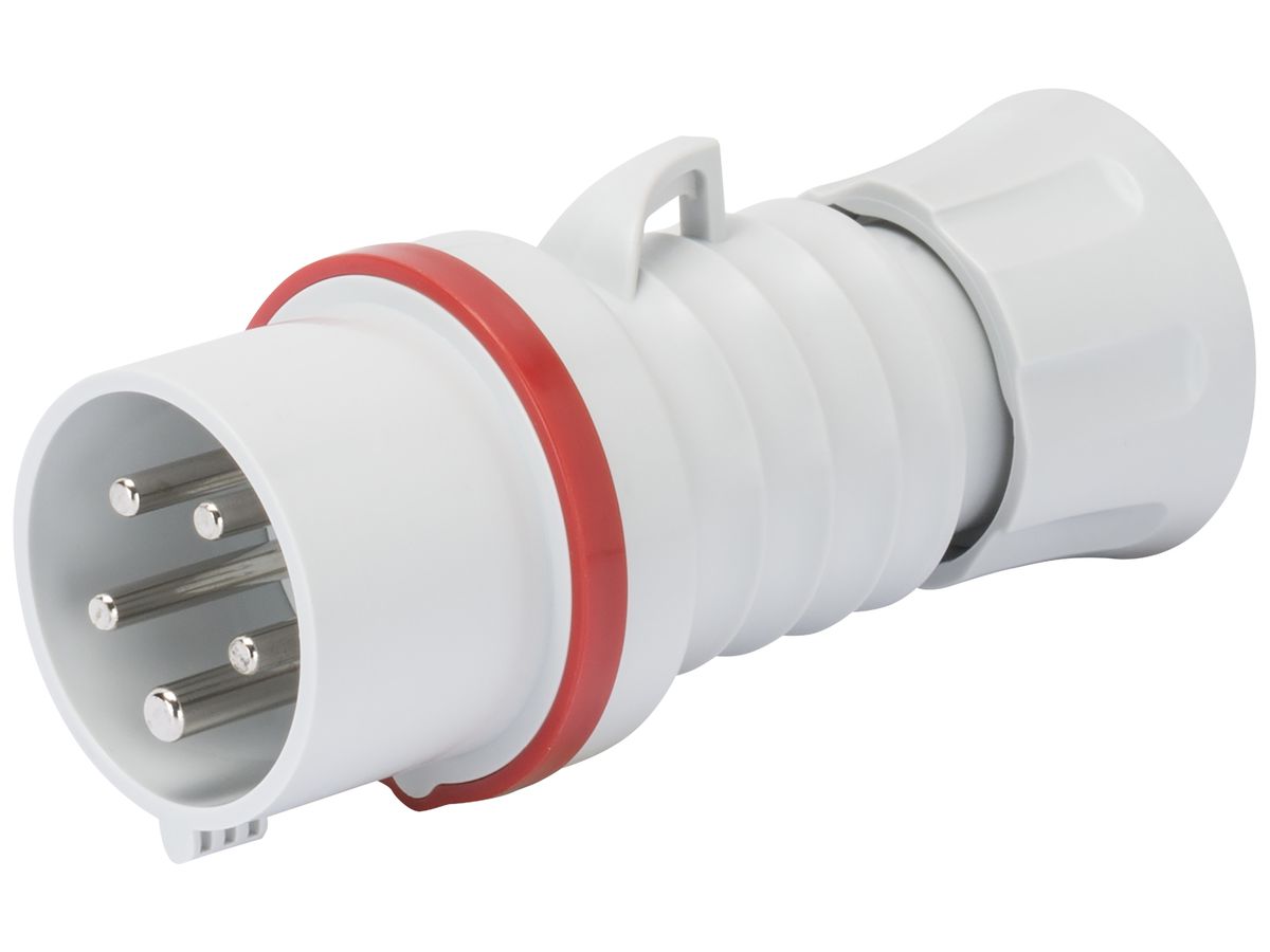 Stecker CEE Gewiss 309 HP 5P 16A 400V 6h rot IP44 schraublose Klemme