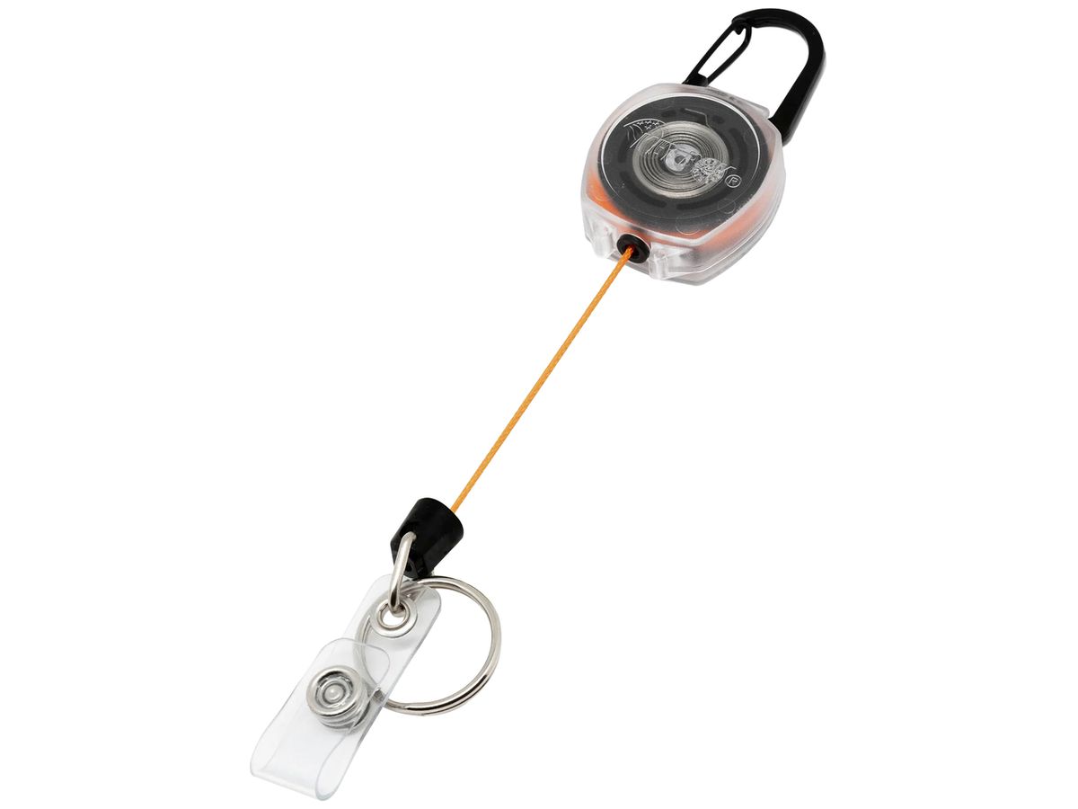 Roll-Schlüsselanhänger Key-Bak Sidekick Kunststoff transparent or