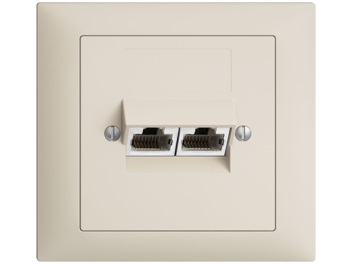 EB-Dose 2×RJ45/s 4P getr. EDIZIOdue crema ITplus