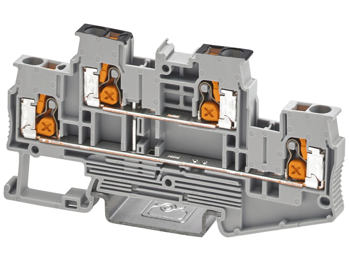 Durchgangs-Reihenklemme PX XTTB 2,5-PV 4mm² 22A 800V 2×2 TH35 gu