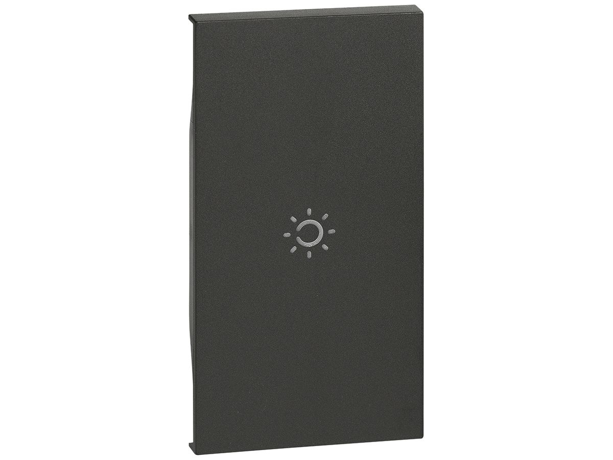 Tastenabdeckung Living Now 2 Module beleuchtbar mit Symbol Licht schwarz