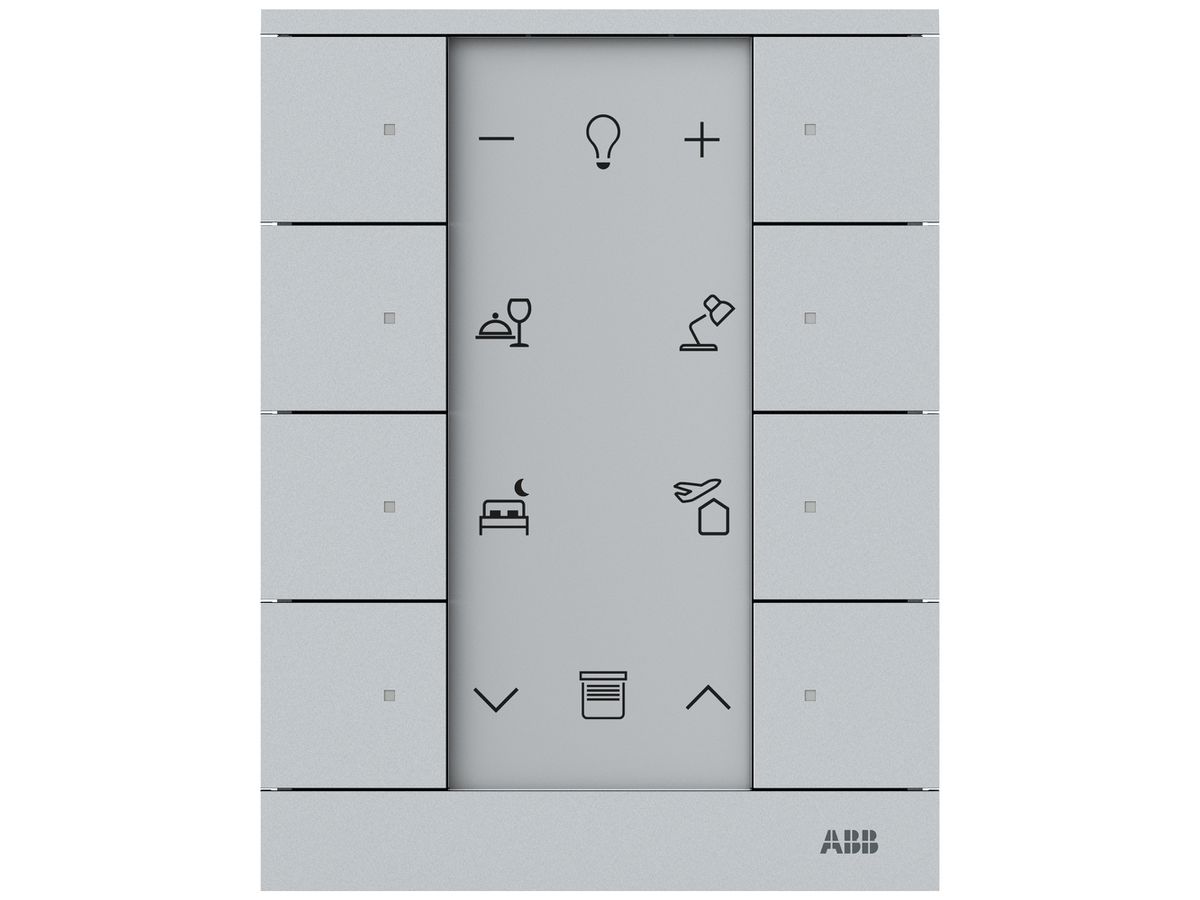 Raumbediengerät ABB-free@home SB-F-8.0.1, 8 Tasten alusilber