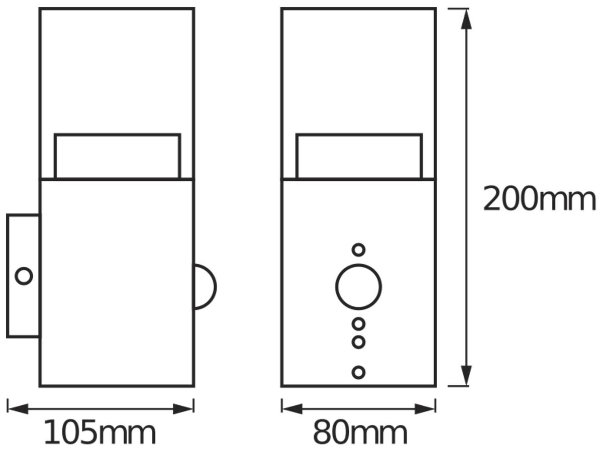 LED-Wandleuchte LDV ENDURA STYLE CRYSTAL WALL SEN 5W 400lm 3000K Edelstahl