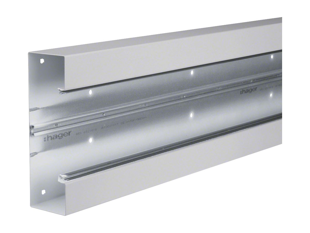 Brüstungskanal tehalit BRS 210×65×2000mm Oberteil 120 Stahl hellgrau