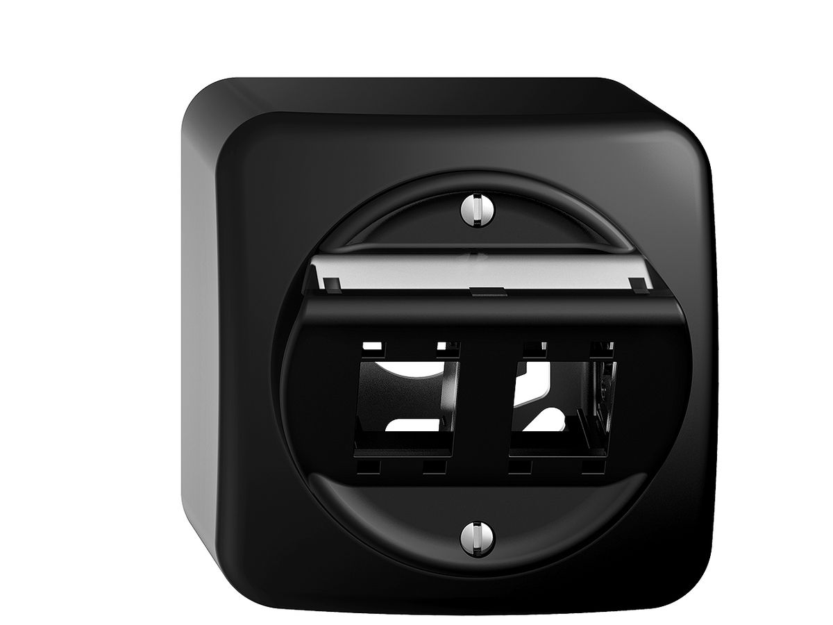 AP-Montageset Sdue QX.54, mit Schrägauslasshaube 2×RJ45 freenet schwarz
