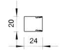 Installationskanal Bettermann LKM 20×20×2000mm verzinkt reinweiss