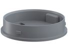 Adapter WERMA Midi BM, für Signalsäule, Bodenmontage, grau