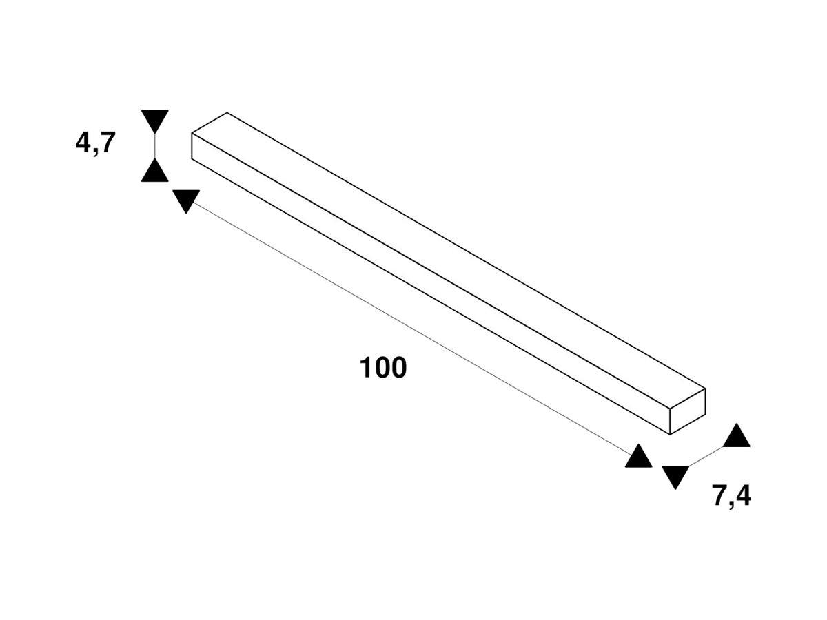 EB-Stromschiene SLV TRACK 48V 1Ph Aluminium schwarz 1000mm