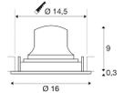 EB-LED-Spot SLV NUMINOS MOVE L 17W 2500lm 3000K WB DALI DIM Ø160×93mm ws