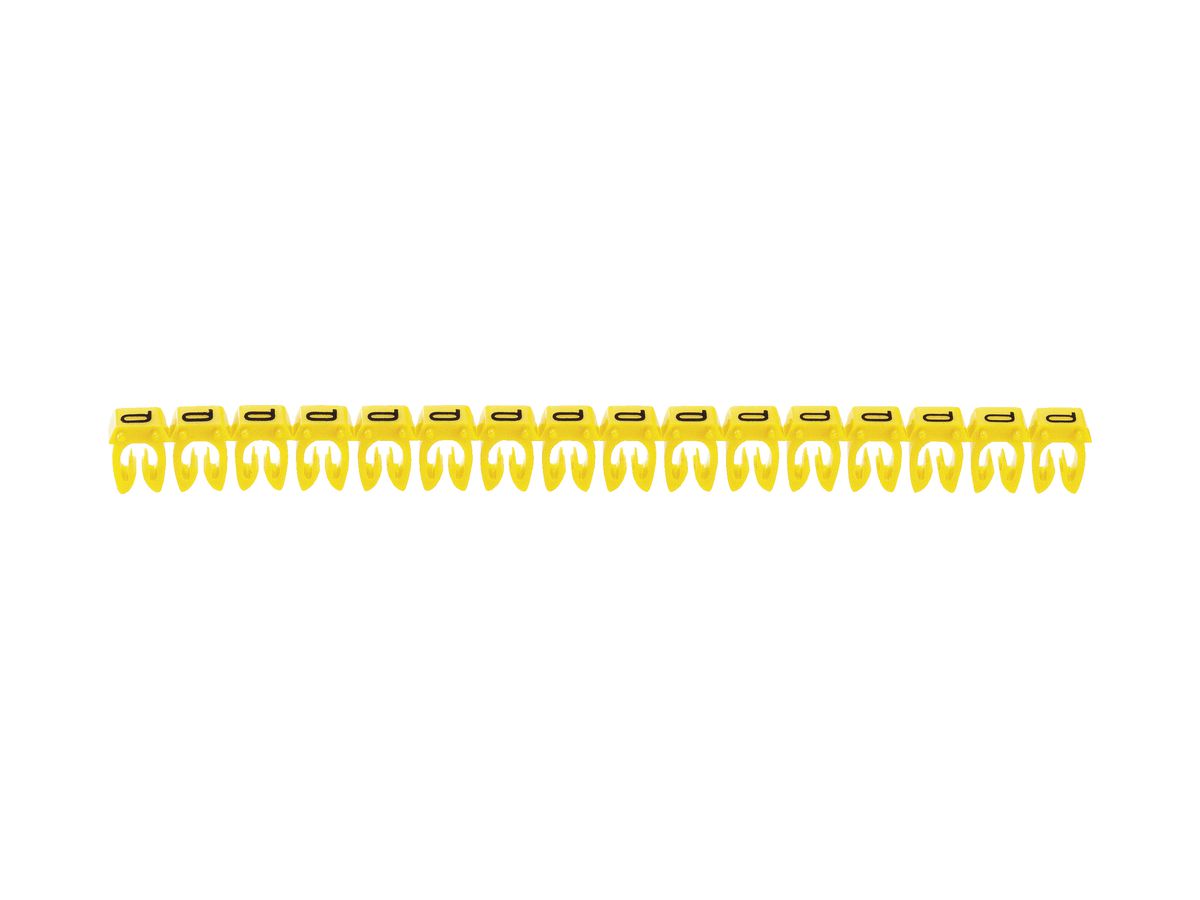 Kennzeichnungsring Legrand CAB 3, für 1.5…2.5mm² Aufdruck: 'V', gelb