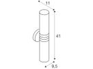 Wandleuchte SLV WL 106 E14 2×40W IP44 410×110×95mm chrom/Glas